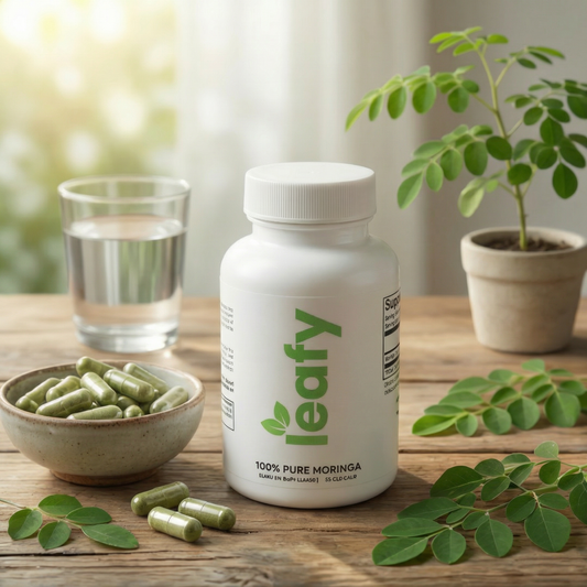 Leafy Moringa Powder Capsules 100% Pure